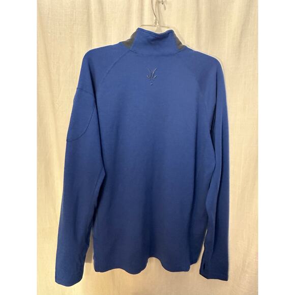 Ibex Men's Full Zip Rambouillet Wool Sweater Full Zip Jacket Blue XL - Picture 5 of 12